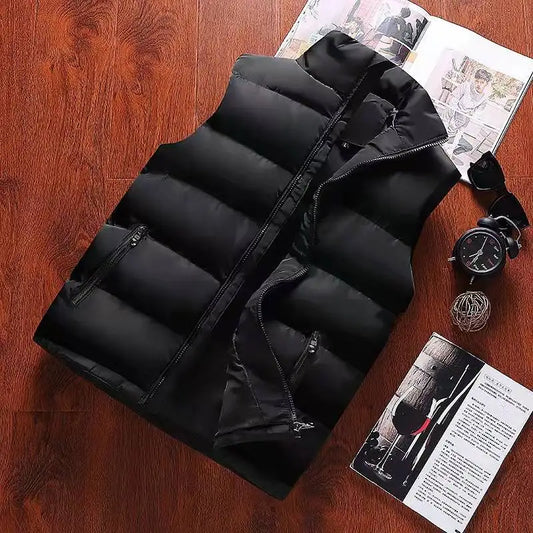 GlaJacket-Veste à col montant pour homme, manteau à fermeture éclair imperméable, gilet décontracté, vêtements de marque, chaud, hiver, automne