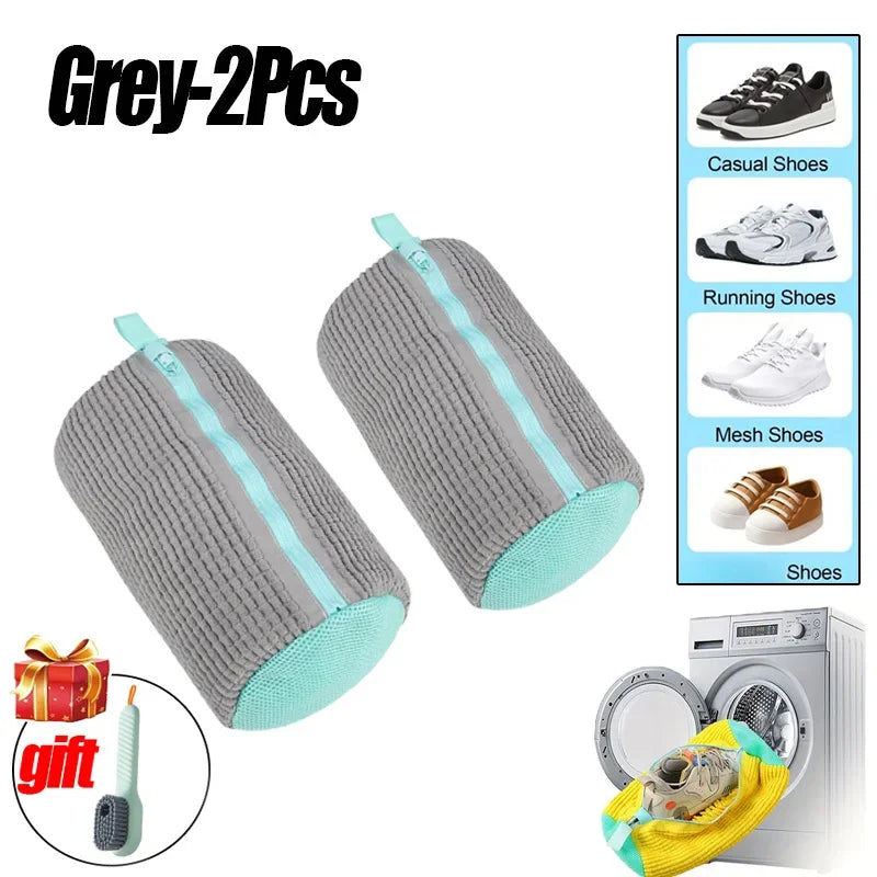 Bolsas de lavandería, bolsa para lavar zapatos en lavadora, con cremallera, con forro polar grueso en el interior, perfecta para zapatillas deportivas y zapatos casuales