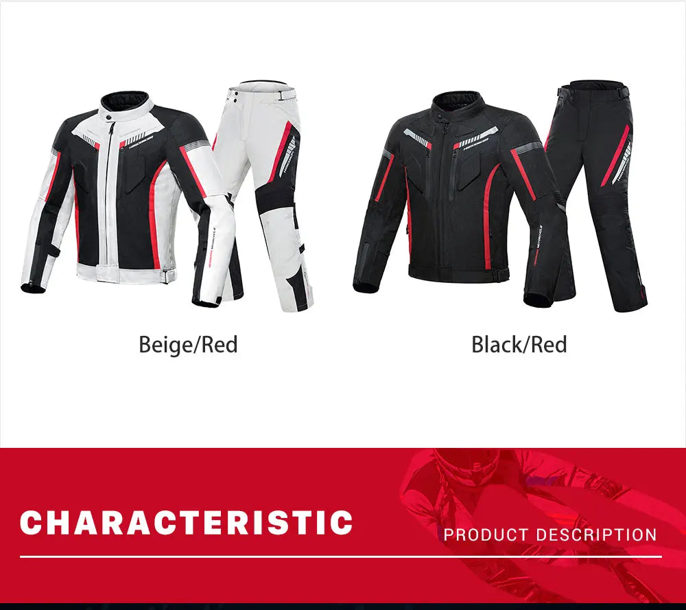 Veste de moto imperméable pour homme — veste de course, pantalon moto portable, protection EVA