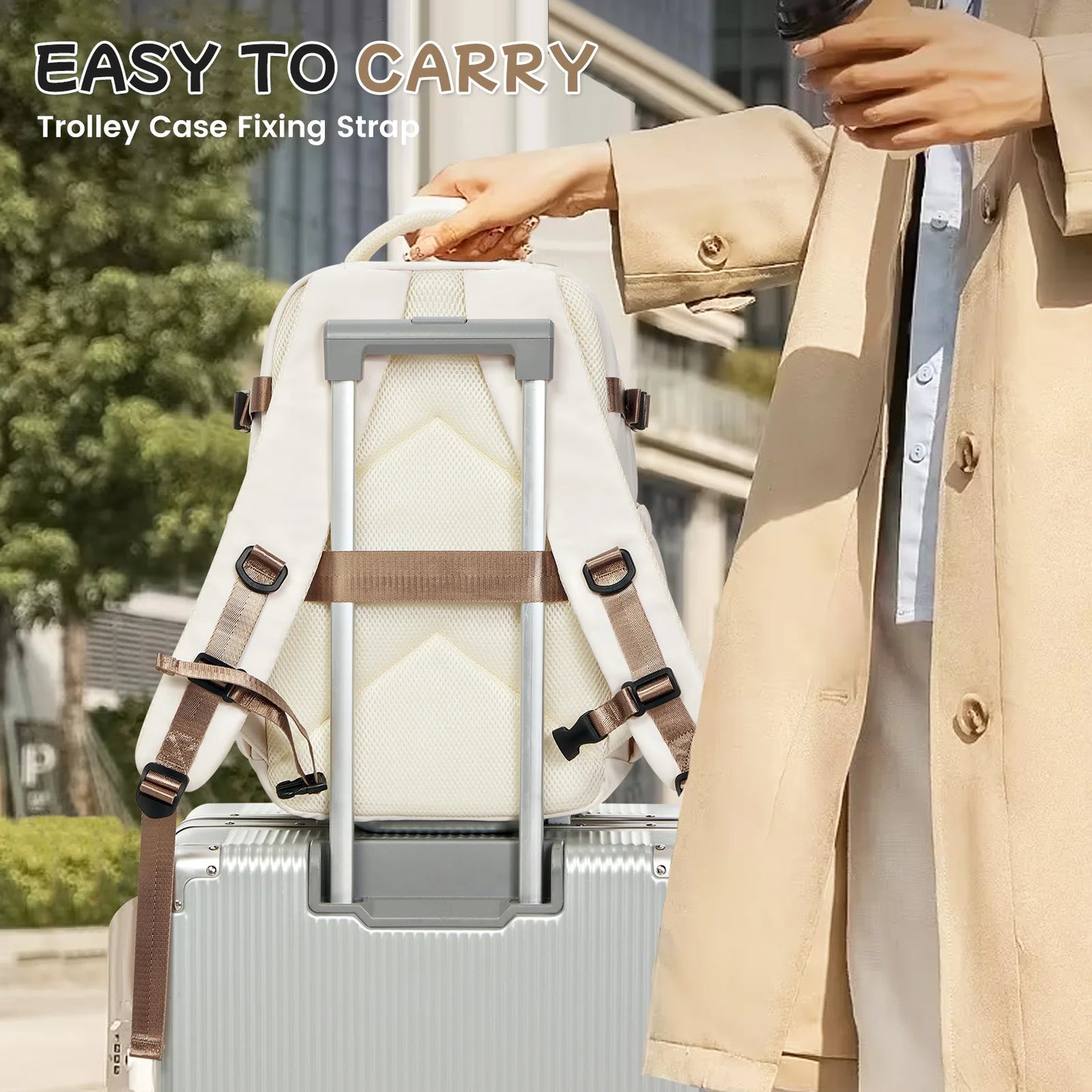 Sac à Dos Cabine Avion 40x30x20 — Ordinateur 15,6" Bagage à Main Homme Femme