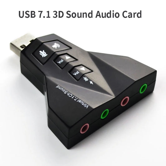 Carte Son USB Virtuelle 7.1 Canaux — Interface Audio Externe Sans Pilote PC