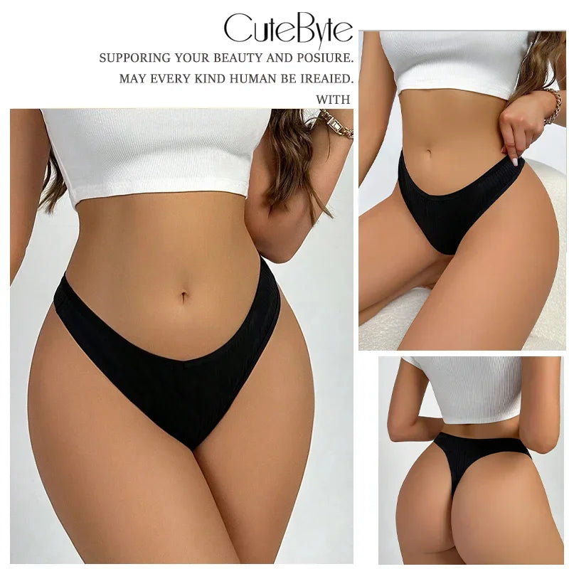 String Sans Couture Coton Femme — Lot de 3 Pièces Confort Quotidien