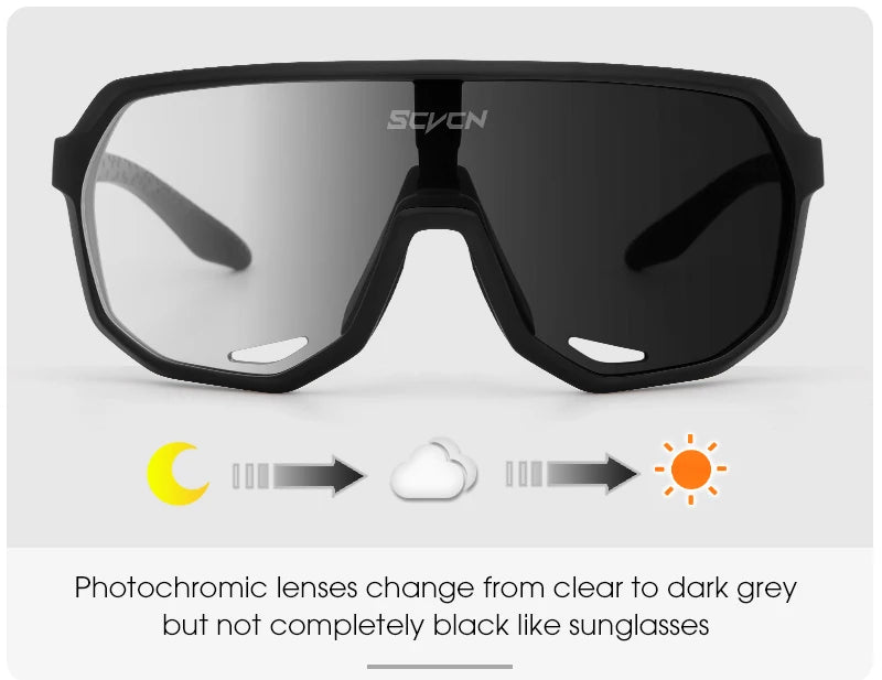 Lunettes de Soleil Sport UV400 — Vélo, Randonnée & Escalade Homme Femme