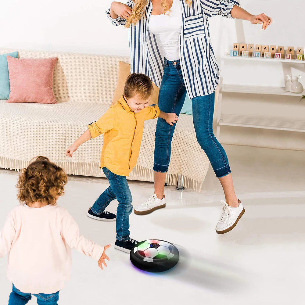 Hover balón de fútbol juguetes para niños Fútbol flotante eléctrico con luz LED música balón de fútbol juego al aire libre juguetes deportivos para niños