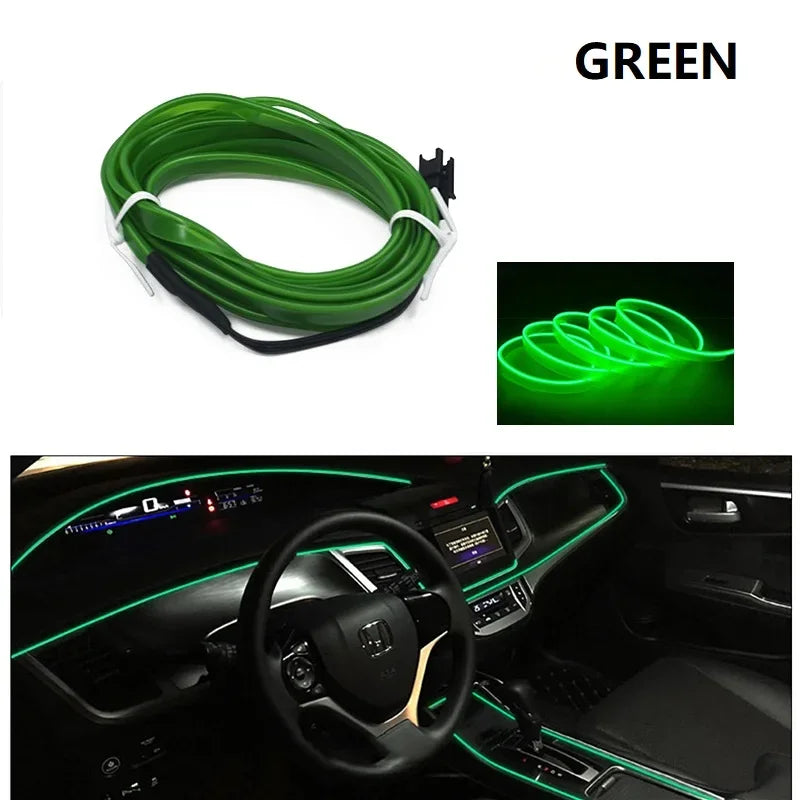 Decorative Car Interior Lamp Strips, 1M 2M 3M 5M, Ambient Light, Cold Light, Dashboard Console, Automotive LED Ambient Lights