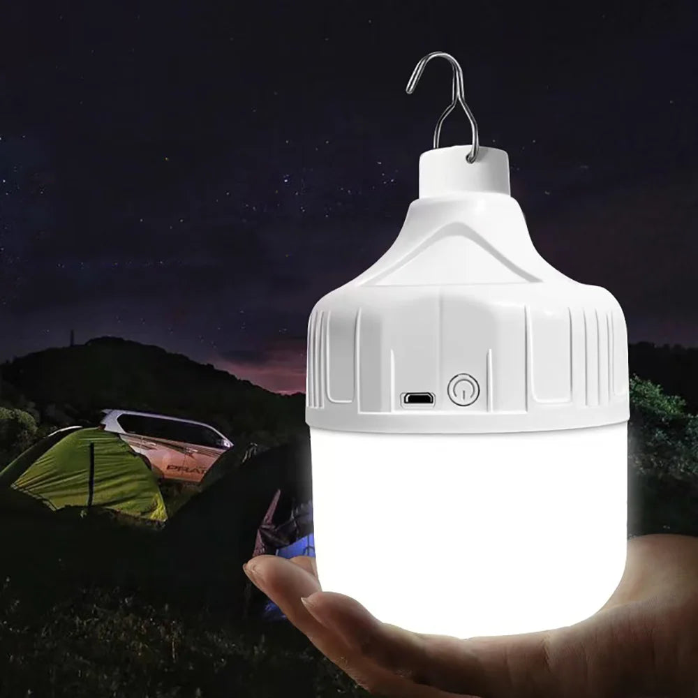 Lampe LED suspendue Portable, Rechargeable par USB, haute luminosité, étanche, pour l'extérieur, le Camping, la pêche, éclairage nocturne d'urgence