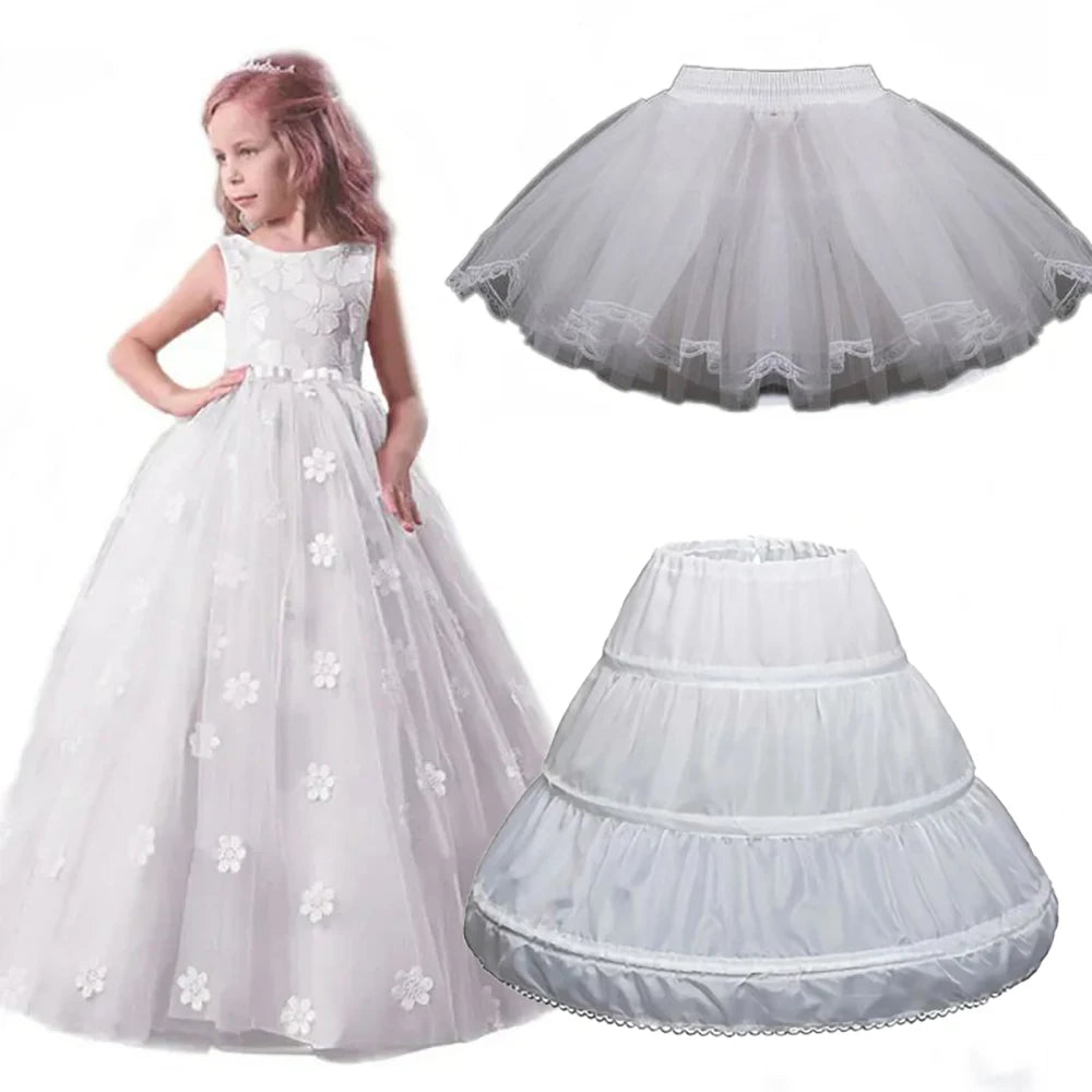 Enagua de flores para niñas, falda interior de Cosplay, fiesta infantil, falda tutú de Ballet Lolita, Enaguas Sottogonna Mini