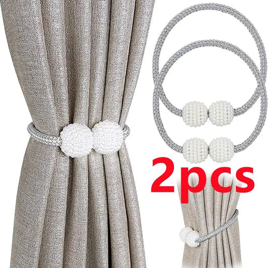 2/4 pièces perle magnétique rideau pince porte-rideau cravate boucle Clips suspendus boule boucle cravate arrière rideau décor accessoires