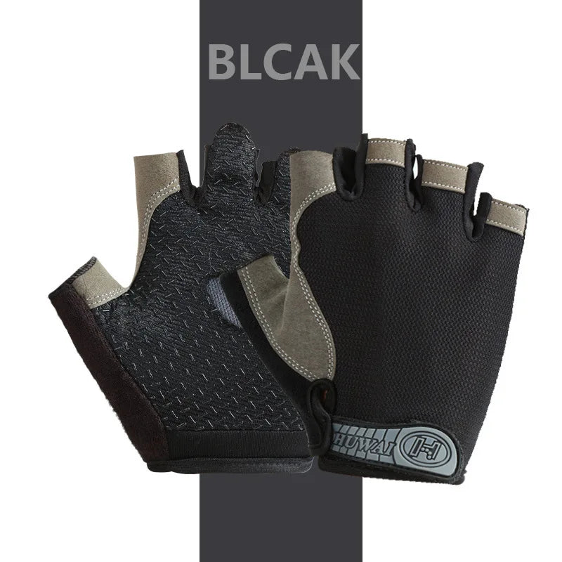 Gants de vélo sans doigts respirants antidérapants pour femmes et hommes, pour la pêche, le cyclisme, l'été, professionnels pour la salle de sport et le fitness