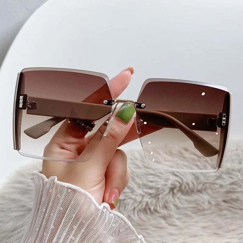 Style coréen classique noir grandes nuances carrées lunettes de soleil pour femmes hommes mode femmes lunettes de soleil avec Protection Uv