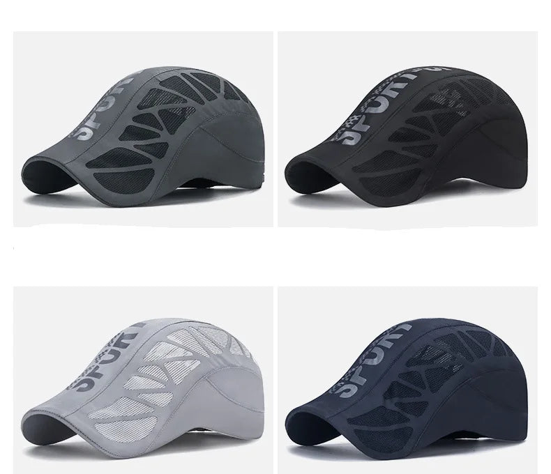Chapeau de Sport Alphabet pour hommes, nouveau chapeau d'été en maille respirante, ombre à séchage rapide, casquette de protection solaire d'extérieur