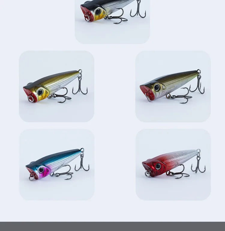 Mini Popper Leurre de Pêche Flottant — 5.3cm / 4.5g Wobbler