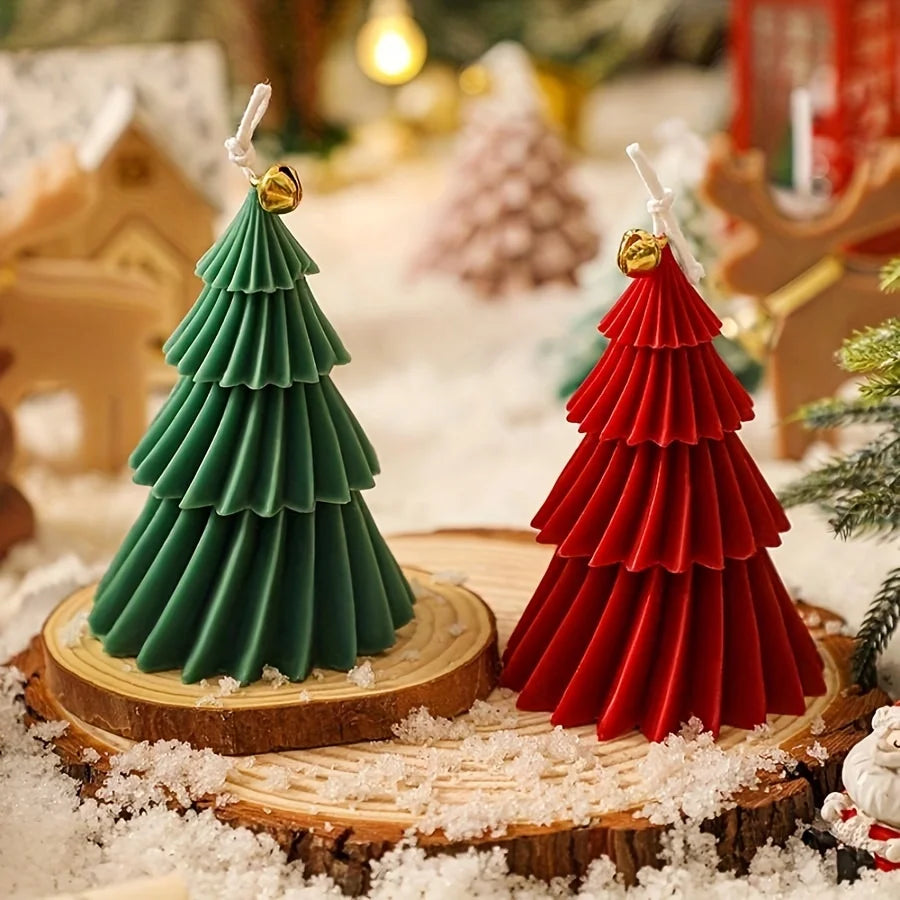 Christmas Tree Silicone Mold, DIY Gypsum Cement Christmas Tree Shape, Silicone Resin