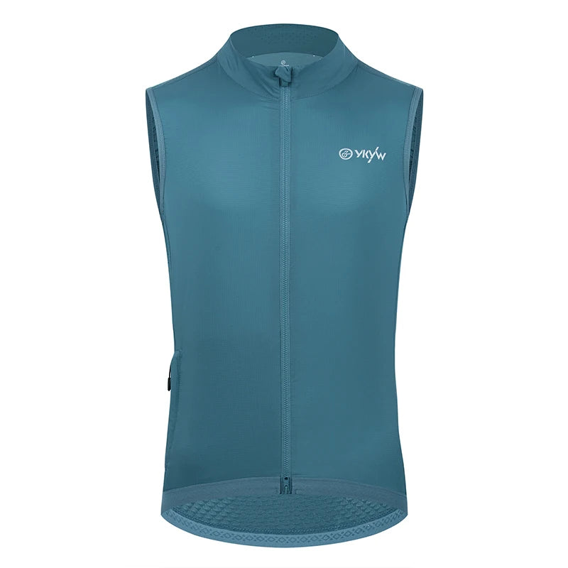 Gilet de cyclisme homme UPF50+ — imperméable, coupe-vent, route, léger, sans manches
