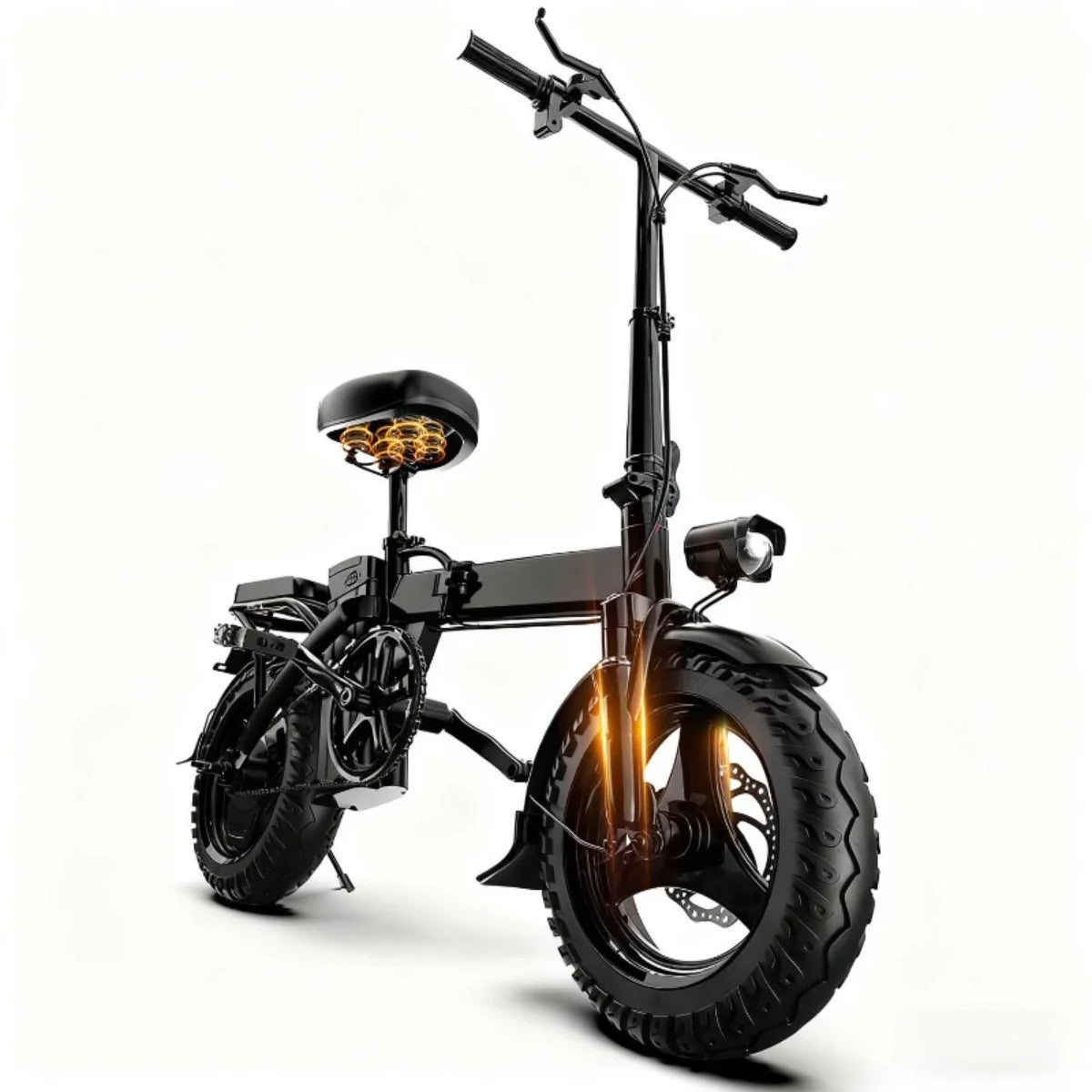 Vélo Électrique 1000W/2000W 48V Aluminium 14 Pouces — 30 Miles Homme Femme Ville