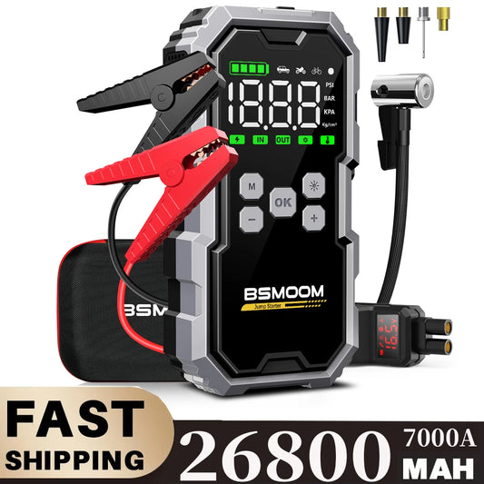 Pompe à Air 150PSI, batterie de voiture, Booster d'urgence 7000A, démarreur de saut de voiture, batterie externe, dispositif de démarrage Portable, démarreur de voiture, nouveau