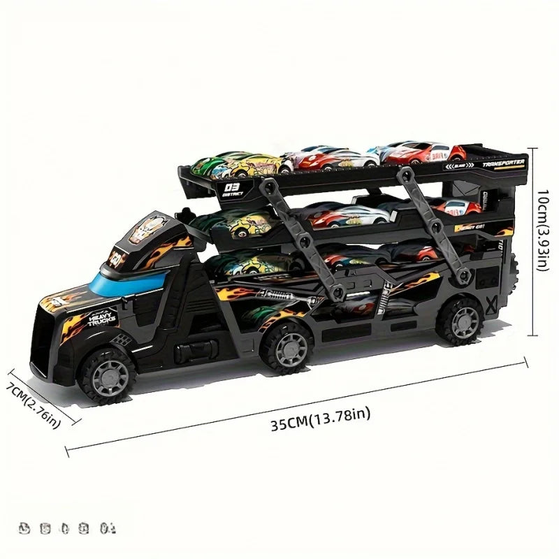 Children's special simulated police toy car, send 6 cars, Halloween and Christmas gifts for boys and girls