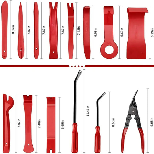 Kit d'outils de retrait de garniture intérieure de voiture, ensemble d'extracteur de Clips en plastique automatique pour le démontage de panneaux de bricolage