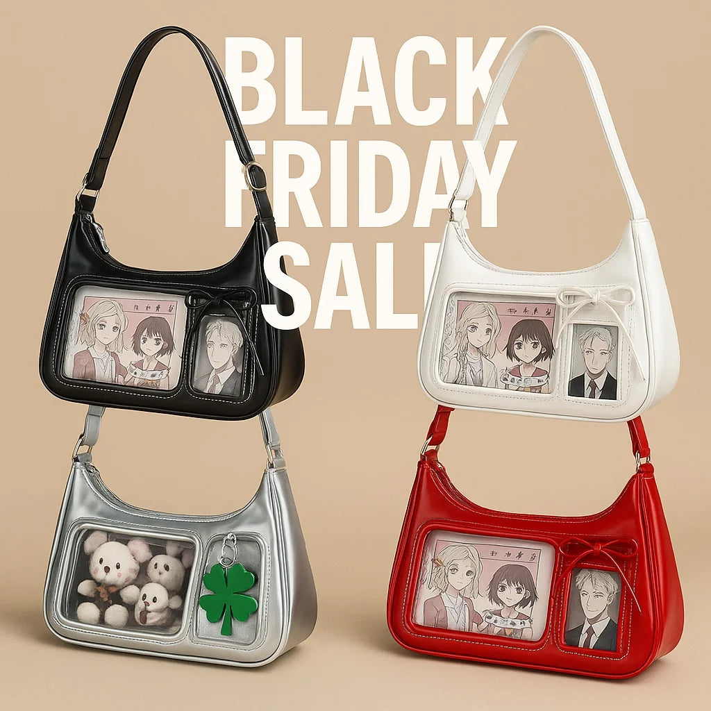 Y2k Harajuku bolso de hombro para mujer coreano transparente Ita bolso escolar bandolera japonesa diseñador Preppy bolso de mano