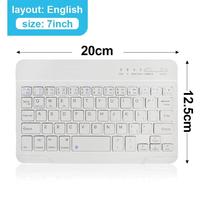 Teclado inalámbrico Bluetooth 5.1 Mini teclado de 200mAh teclado recargable teclado de juegos para portátil tableta Android iOS Windows