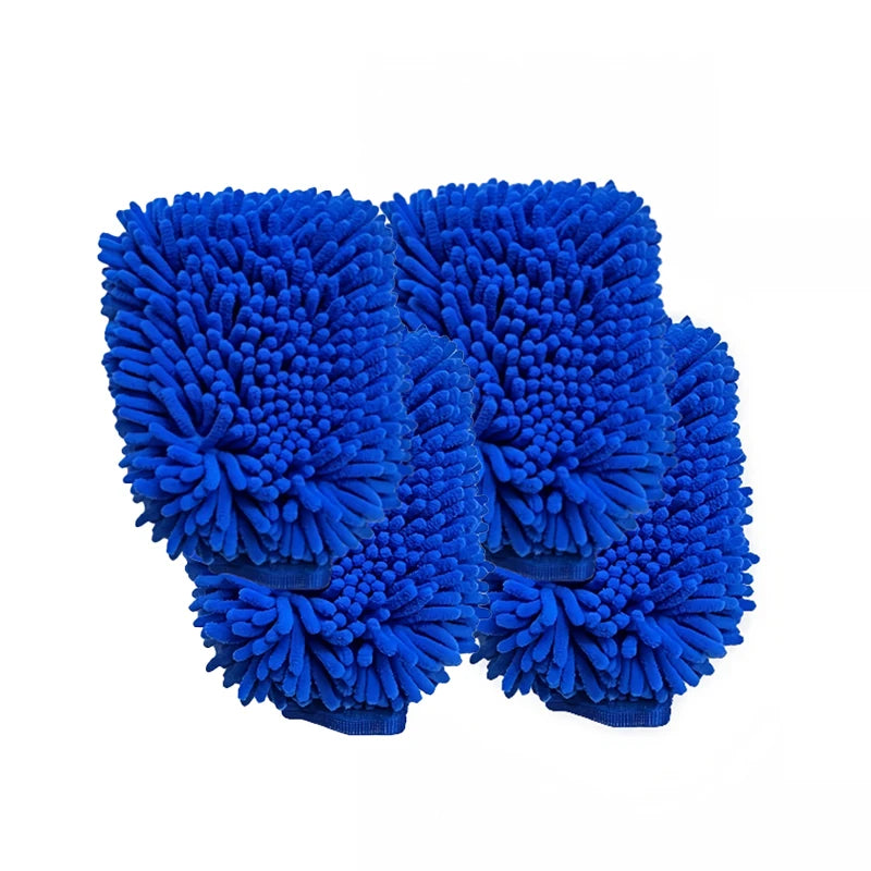 Guantes de lavado de coche de microfibra de chenilla, limpieza de arañazos, cuidado sin pelusa, manoplas suaves, plumero para vehículos de motor, accesorios para motor