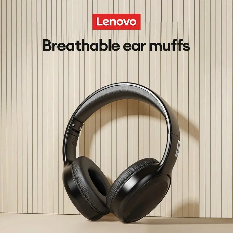 Auriculares Lenovo TH30 inalámbricos Bluetooth HiFi estéreo deportivos con micrófono, auriculares de música plegables, auriculares para juegos de baja latencia