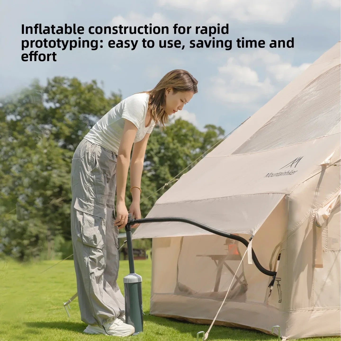 Tente Gonflable Ciel Étoilé 6,3m² — Lucarne Camping 3-4 Personnes Anti-UV