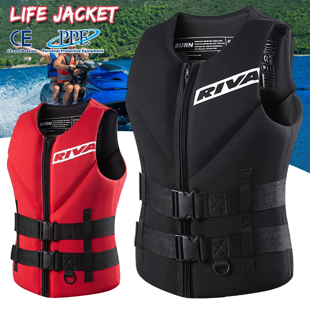 Chaleco salvavidas para adultos, surf, kayak, wakeboard, lanchas rápidas, bote de rescate, deportes acuáticos, natación, rafting, rescate
