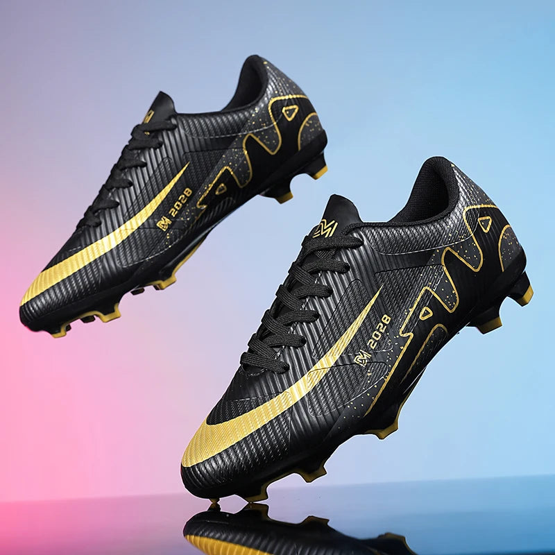 Sxfdneay Chaussures de Football FG Homme Cuir Microfibre Basses — Professionnel, Pelouse EU 31–48