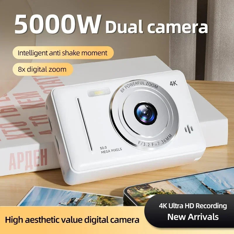 Cámara digital Xiaomi 4K Retro CCD portátil de nivel de entrada con doble cámara Flash de 50 millones de píxeles y enfoque automático