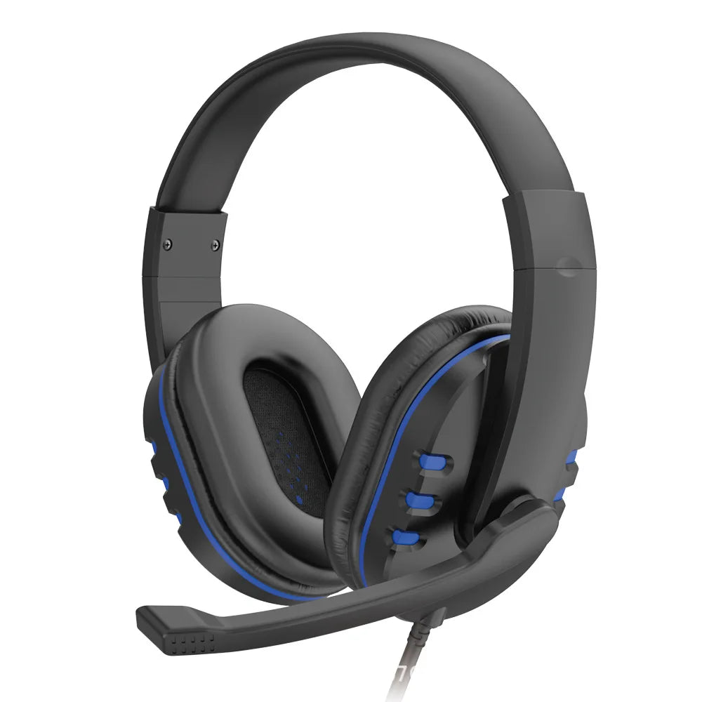 3.5mm Wired Headset Gaming Headphones Music for PS4 PlayStation 4 PC Game Chat Computer with Microphone