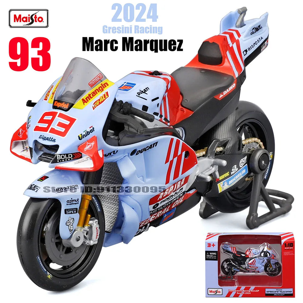 Modèle Réduit Moto GP 1:18 Champion 2024 — Alliage Moulé, Collection & Cadeau