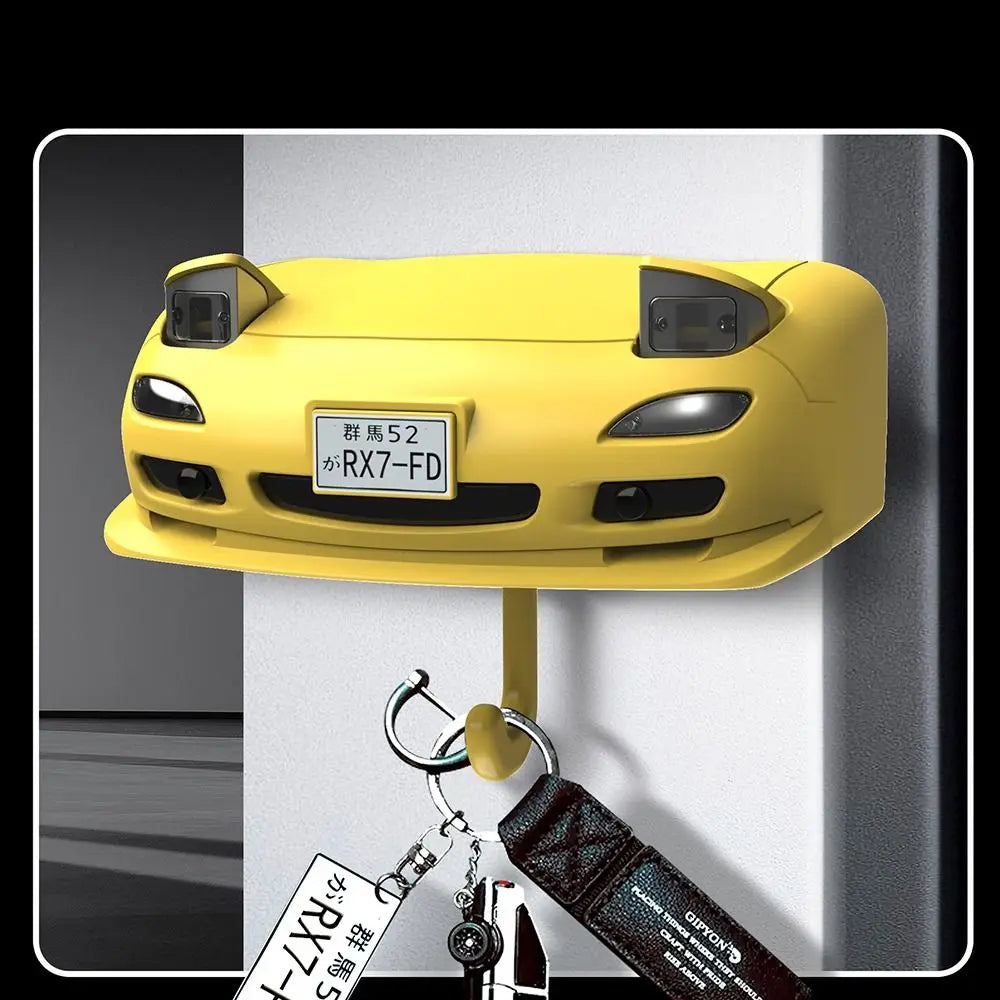 Porte-clés phare ouvert de voiture, lumière initiale, support mural, crochets pour clés, porte-clés d'entrée pratique, cintres pour clés