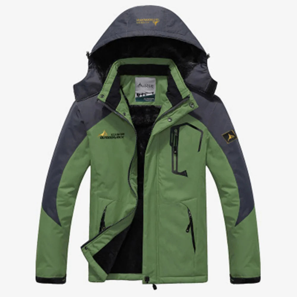 Men's Windproof Parka, Thick Warm Windproof Fur Coats, Hooded Military Style, Men's Anorak Winter Jackets