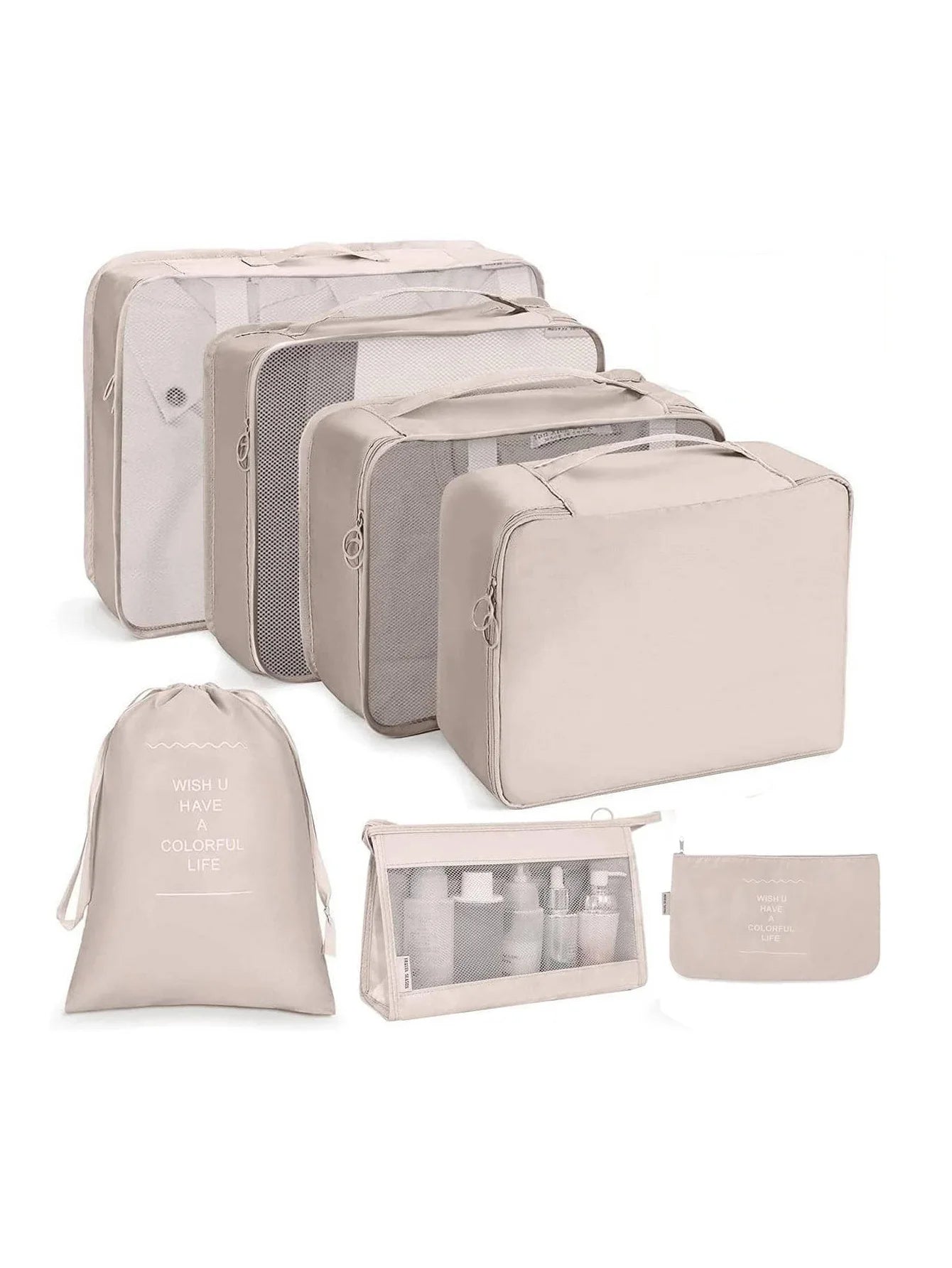 7/8/9/10 pièces ensemble organisateur de voyage sacs de rangement valise emballage Cubes ensemble étuis Portable bagages vêtements chaussure bien rangé pochette pliante