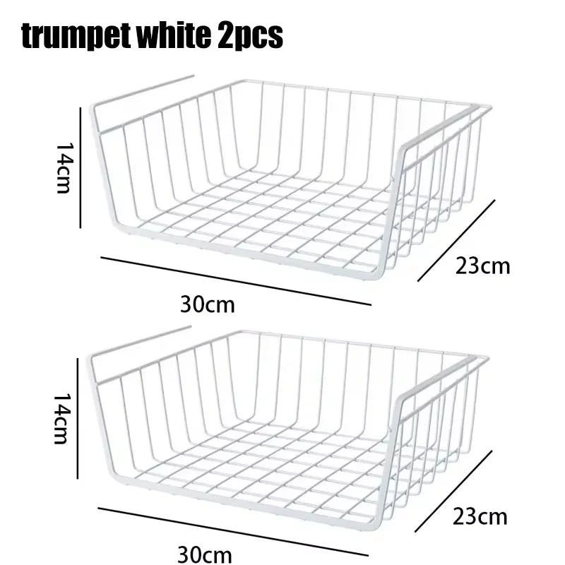 Cesto organizador multiusos con fondo de hierro, cesto de almacenamiento para cocina y baño, estante de almacenamiento