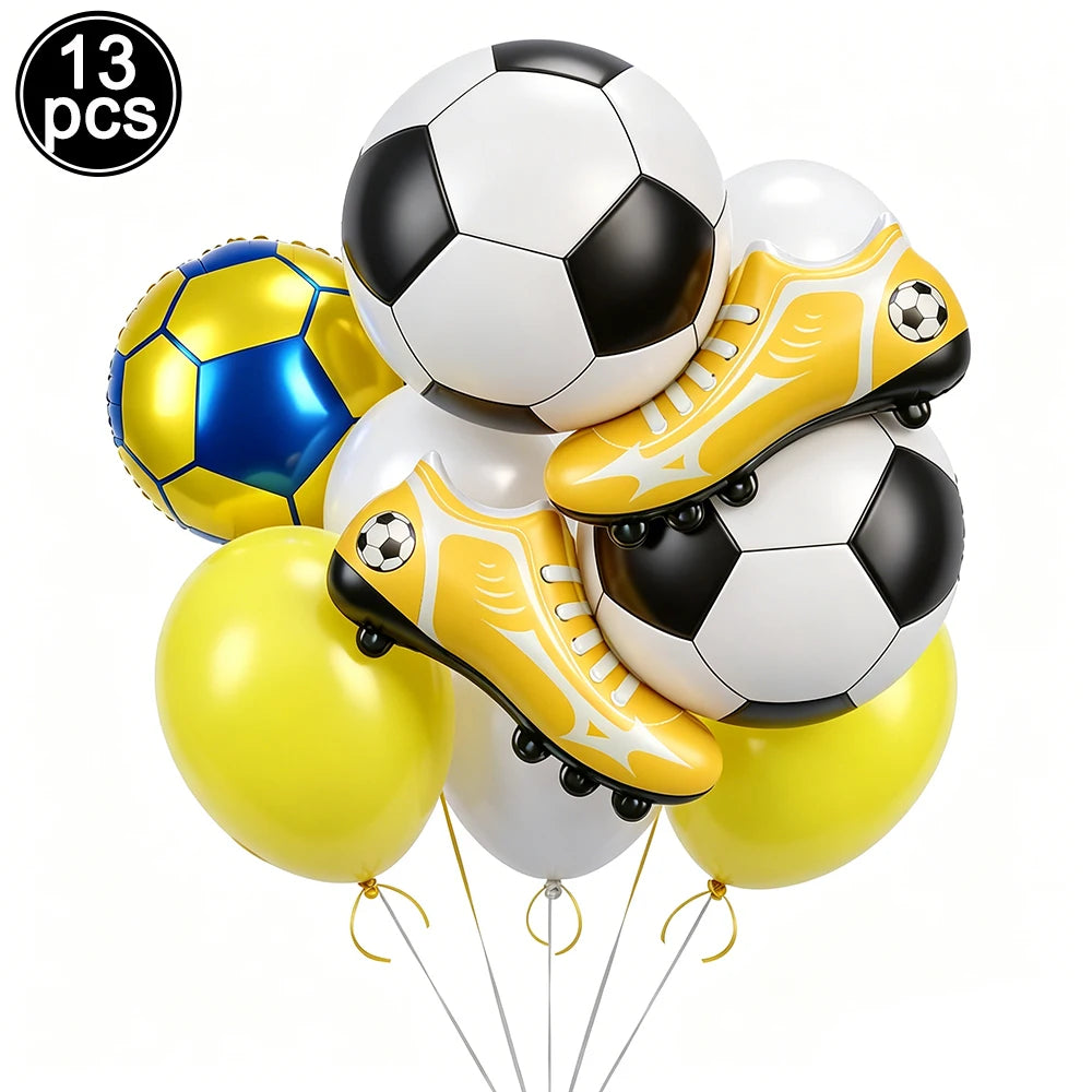 Ballons Aluminium Thème Football — Décoration Fête Anniversaire & Baby Shower Enfant