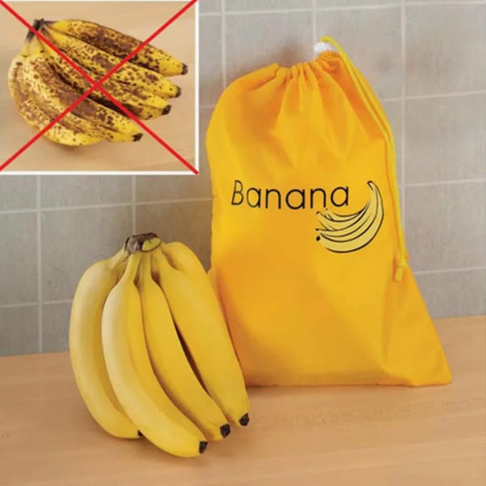 ‌ "Bouche de conservation isotherme – Organisateur de rangement réutilisable pour bananes, laitues et légumes (fermeture à cordon)"