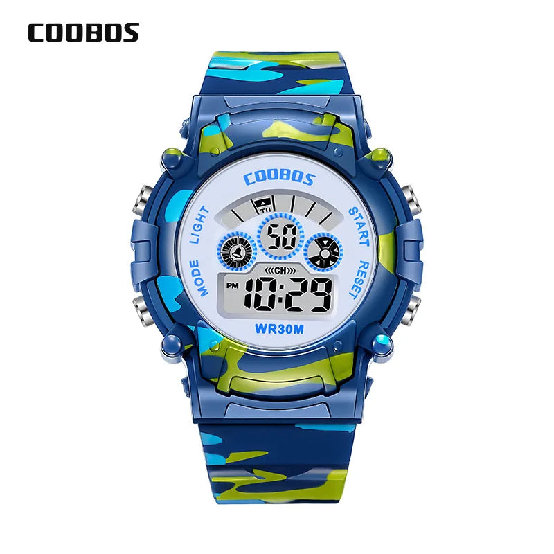 Kids Digital Watch Waterproof LED Luminous Watch for Children Sports Camouflage Watches for Boys Girls Student Clock montre enfant
