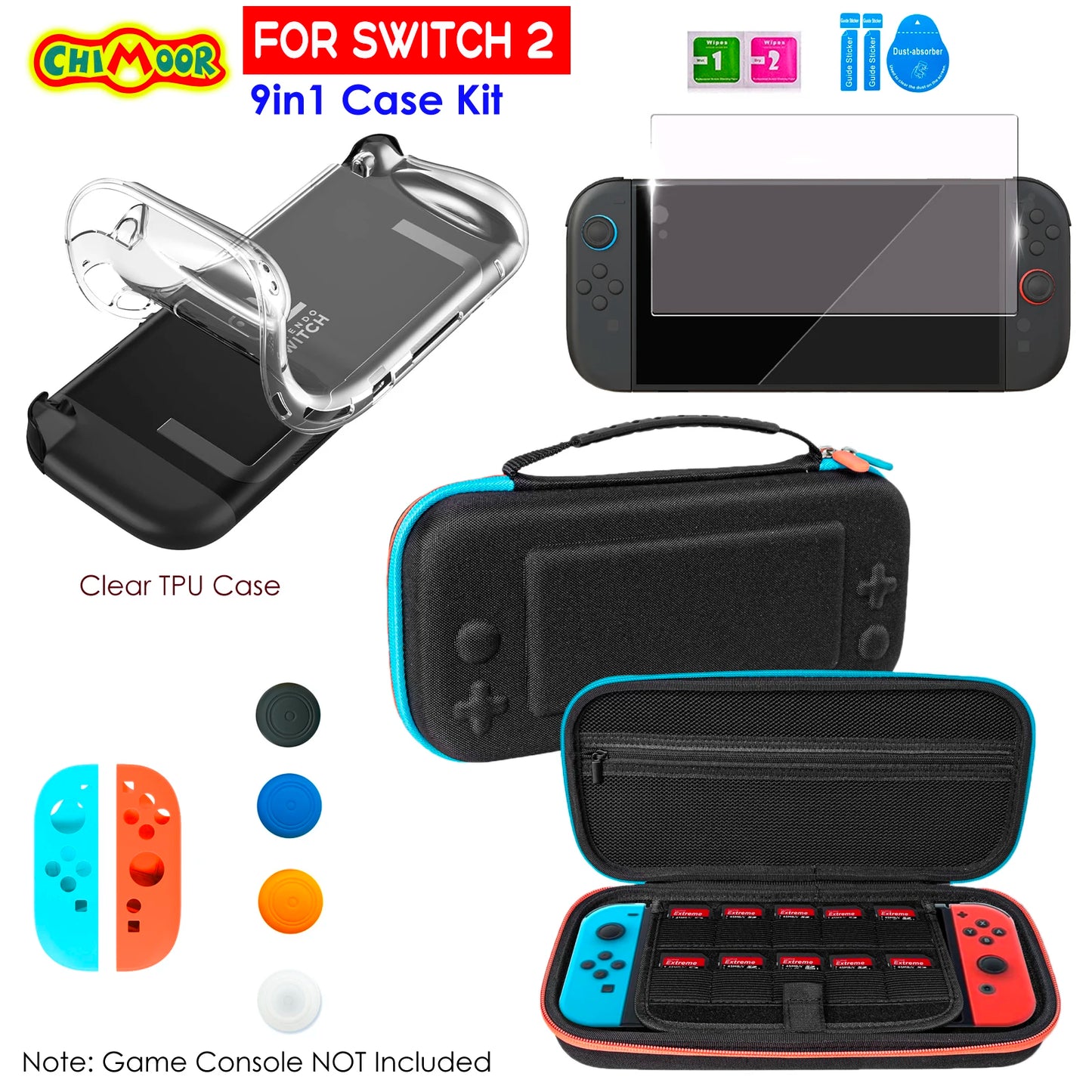Protective Case for Switch 2 (2025), NS 2, TPU Protective Cover, Anti-Scratch, Shock Absorption, Ergonomic Grip Design for NS2