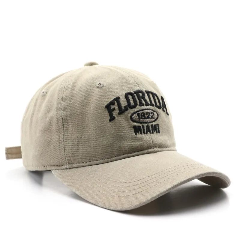 Men Women Embroidered Letter Baseball Cap Vintage Fashion Solid Adjustable Outdoor Sports Snapback Hat Distressed Gorras