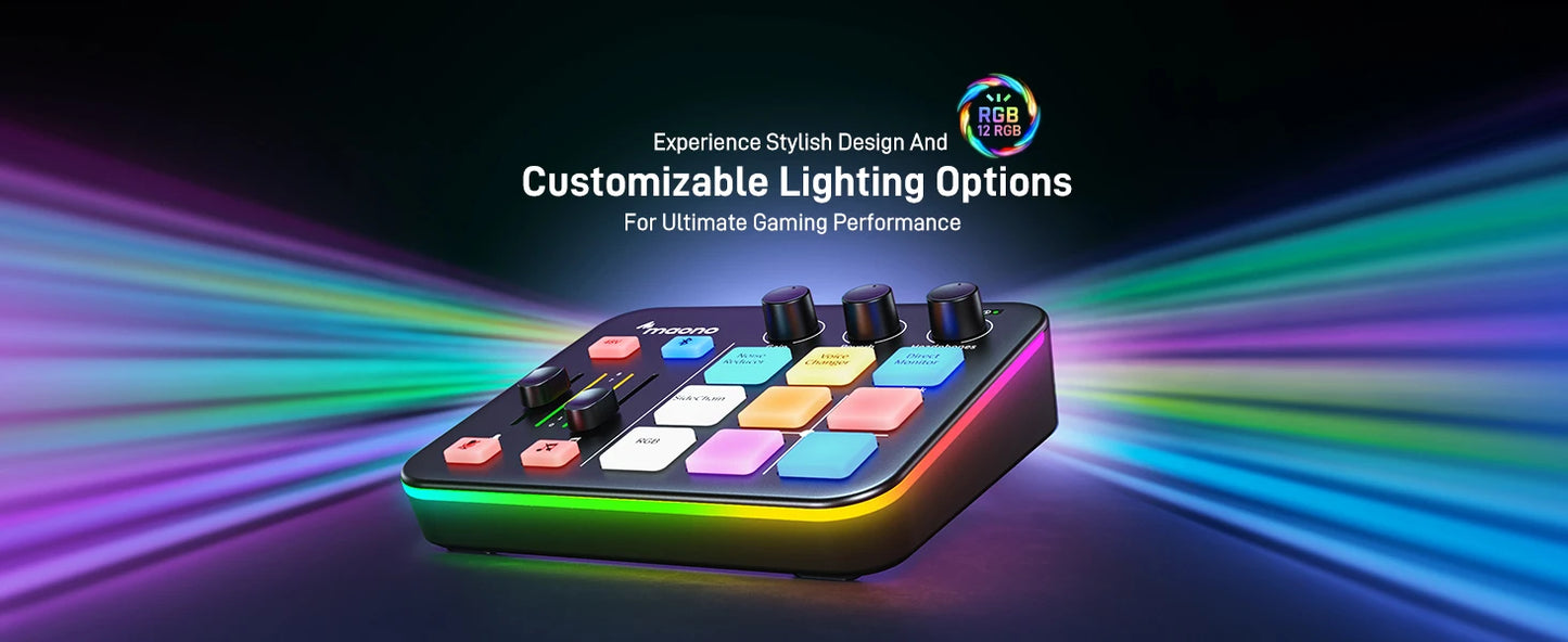 Interface Audio Gaming XLR — Effets Sonores & LED RGB Podcast & Streaming