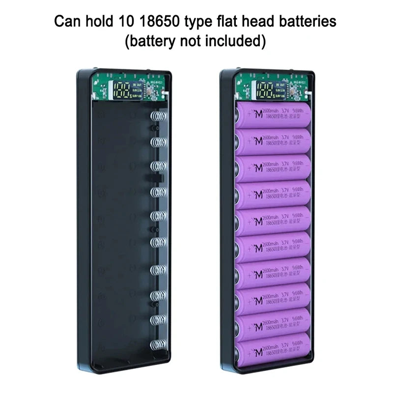 8/10*18650 batterie externe support de la boîte de batterie Portable double USB Type C coque de Charge pour iPhone Xiaomi Huawei 18650 boîtiers de batterie
