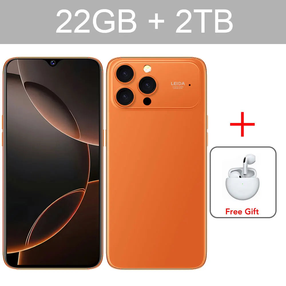 HOT i17 Pro Max téléphones portables 2026 nouveau Original 7.0HD 5G double carte double veille Smartphone 8000mAh Android 15 téléphones mobiles