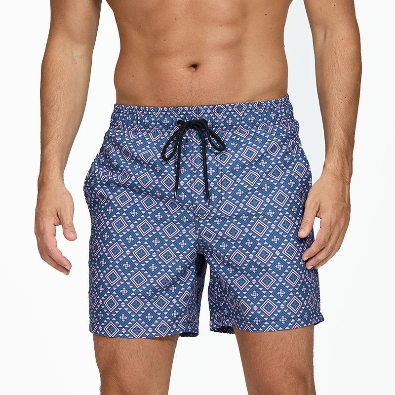 DATIFER été hommes plage impression Shorts maillots de surf Fitness entraînement troncs vêtements de sport pour hommes avec poches pantalons