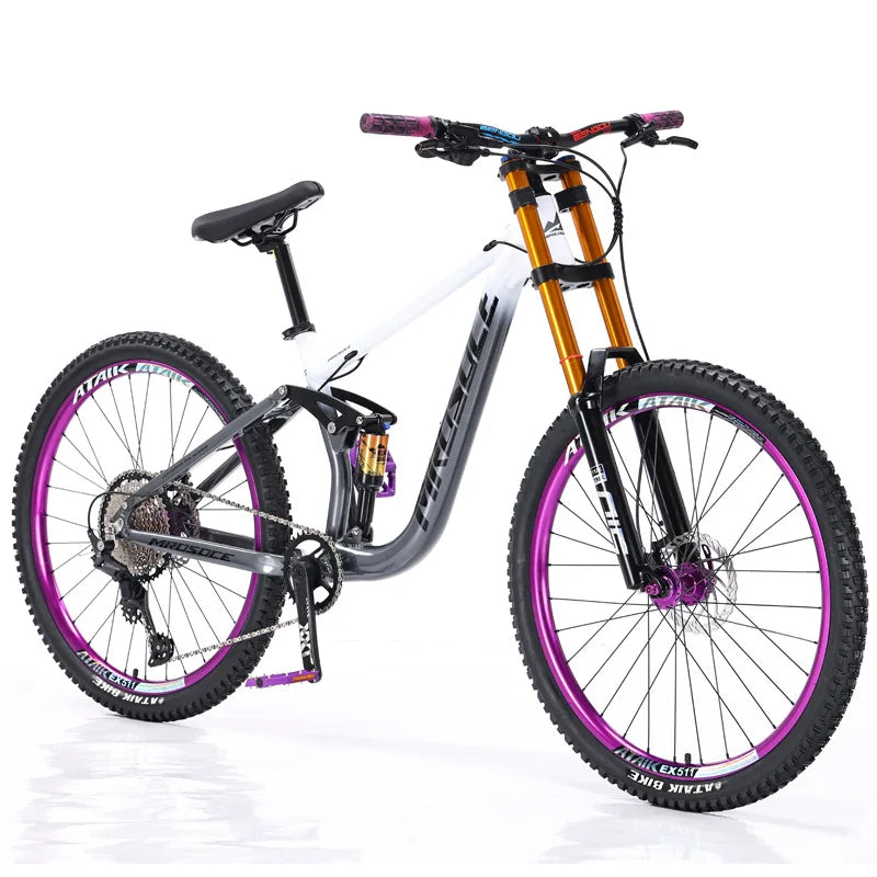 Bicicleta de montaña de descenso 26/27.5 pulgadas de velocidad 2025 nueva aleación de aluminio doble absorción de impactos, freno de aceite, suspensión completa