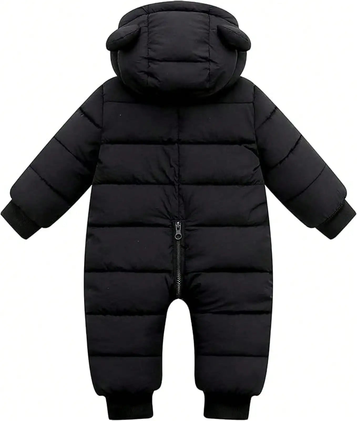 Ropa de bebé, lindo mono de nieve para recién nacido, niño y niña, abrigos de invierno con capucha, mono con cremallera