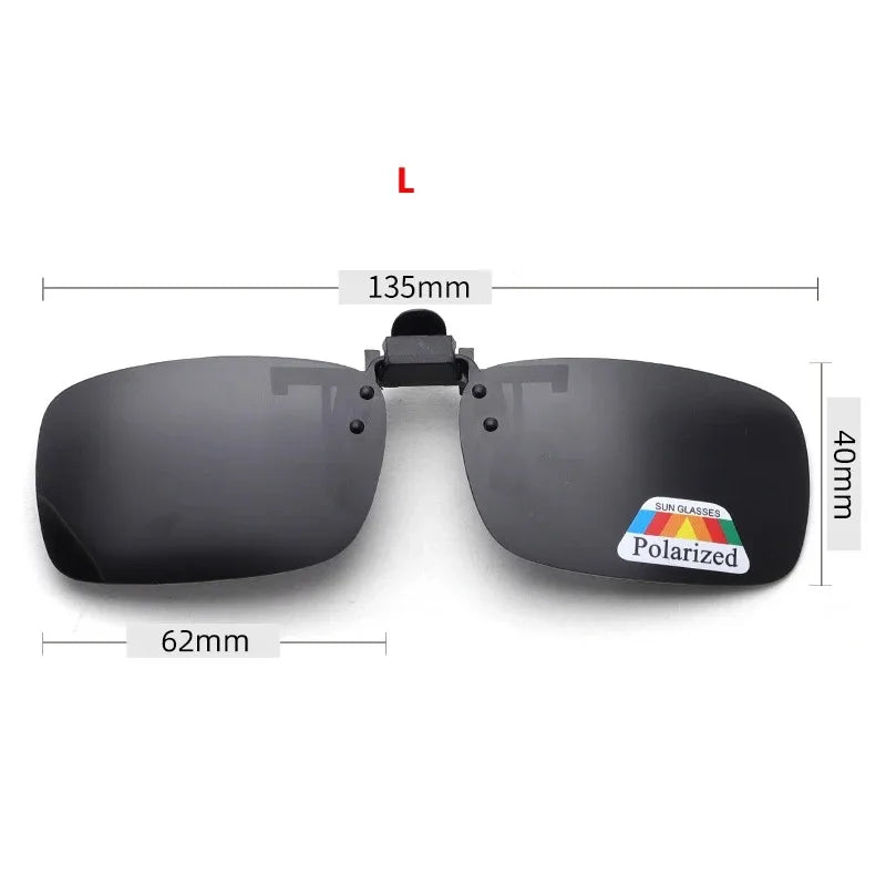 Lunettes de soleil polarisées à lentilles grises, 4 couleurs, Clip rabattable UV 380, pour la conduite, la pêche, la Vision nocturne