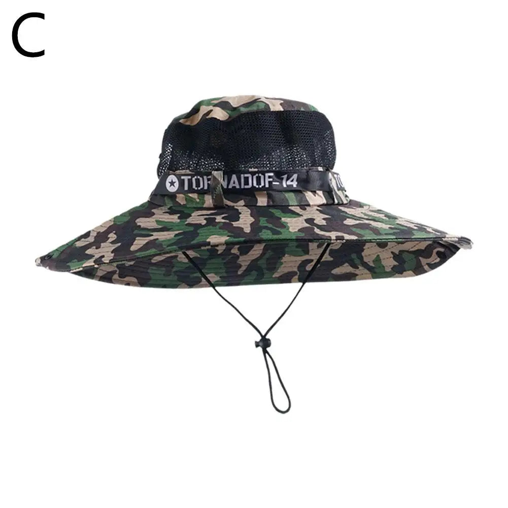 Grand chapeau de soleil d'été pour hommes et femmes, casquette de pêche respirante, Protection contre les UV, chapeau de pêcheur en maille, randonnée en plein air, casquette de plage