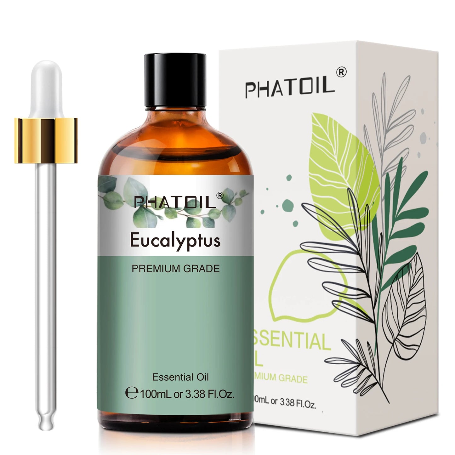 Huile Essentielle 100ml — Eucalyptus, Lavande, Vanille, Jasmin & Citron Aromathérapie